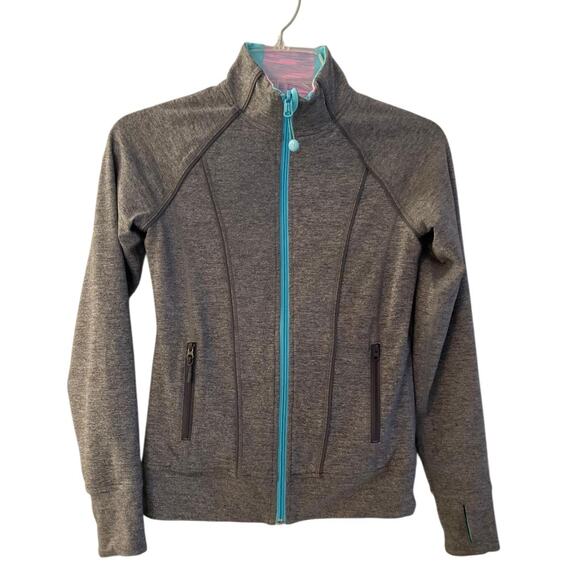 Ivivva by Lululemon Reversible Jacket in Pink/Blue/Gray Size 10 - Picture 9 of 12